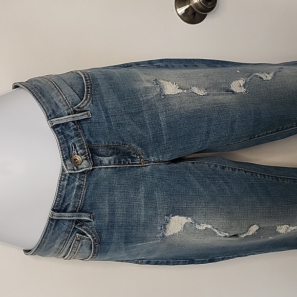 Guess Bootcut Distressed Jeans, Light Blue, Size 29 - Picture 2 of 13